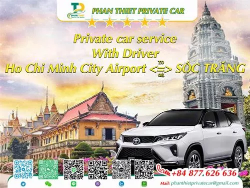 Private Car From Ho Chi Minh City <=> Soc Trang (private car with driver)